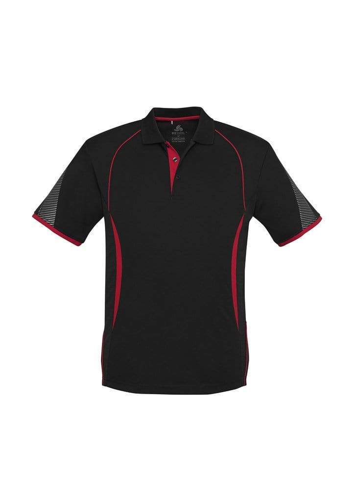 Biz Collection Casual Wear S / Black/Red Biz Collection Razor Mens Polo Shirt Biz Cool™ P405MS